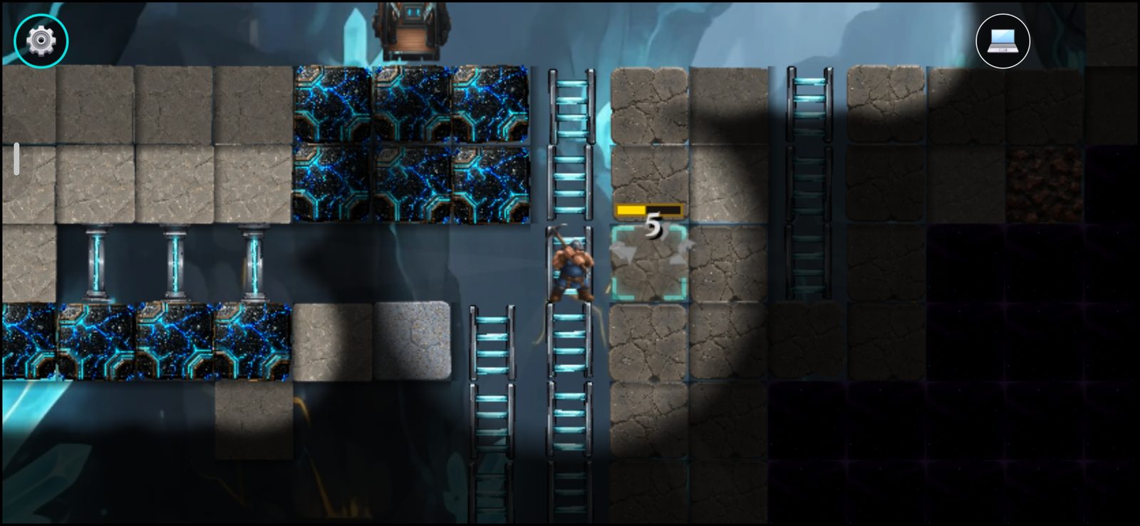 Mining through stone and gem veins deep in the Gemhollow mine